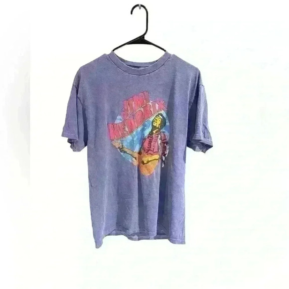 Jimi Hendrix Purple Graphic Tee Sz M Trippy Psychedelic - Picture 1 of 2